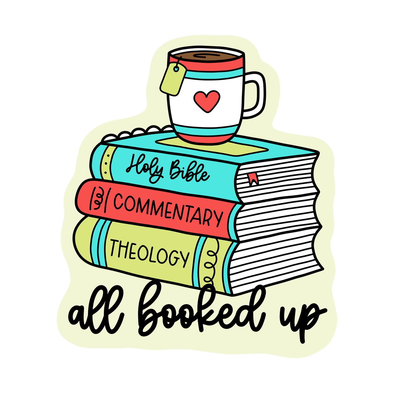 ALL BOOKED UP STICKER