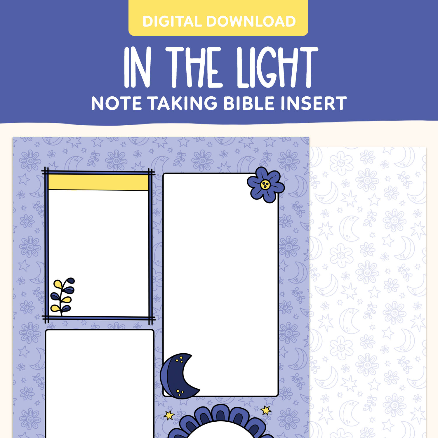 DIGITAL DOWNLOAD - IN THE LIGHT BIBLE TIP IN SET (SQUARE DESIGN)