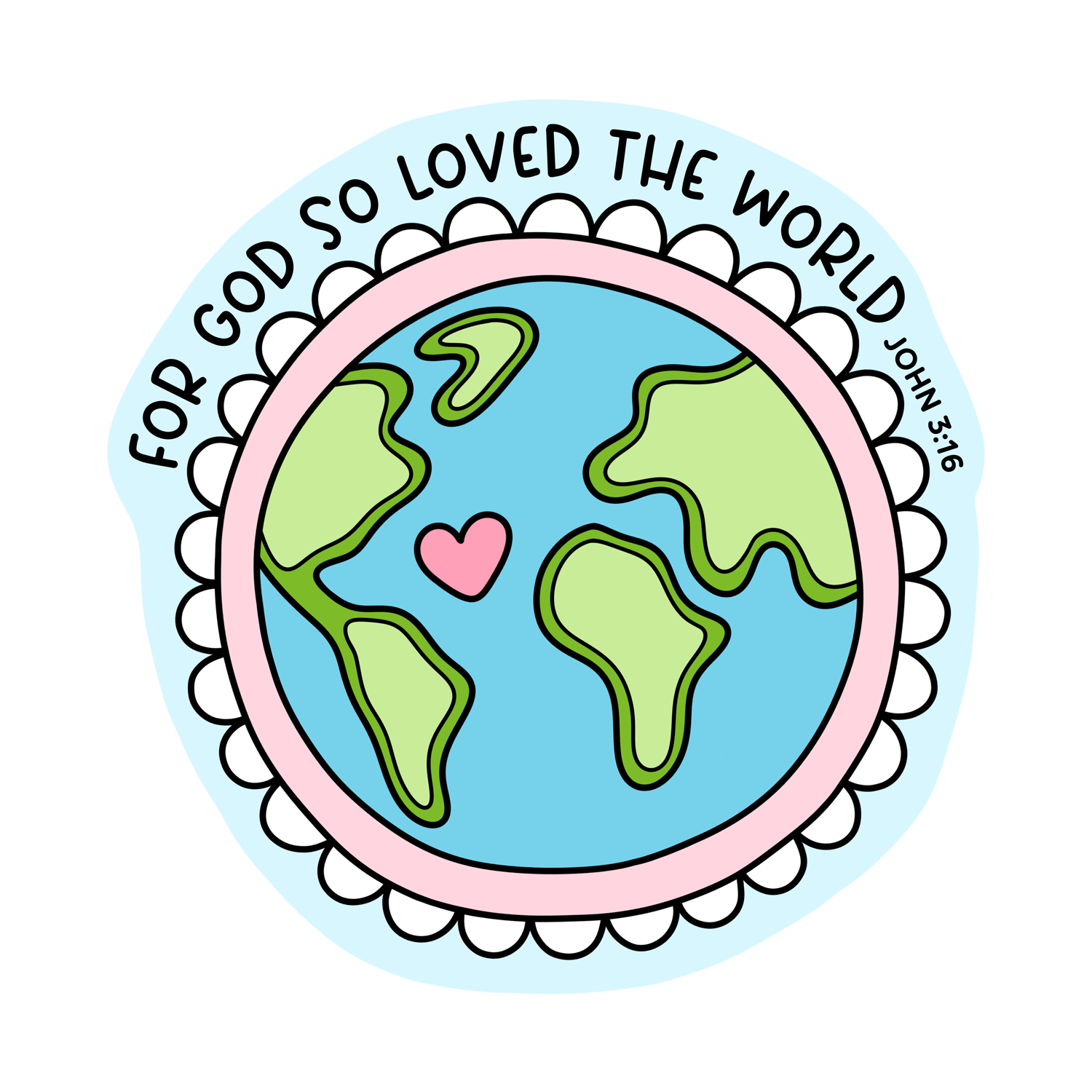 FOR GOD SO LOVED THE WORLD STICKER
