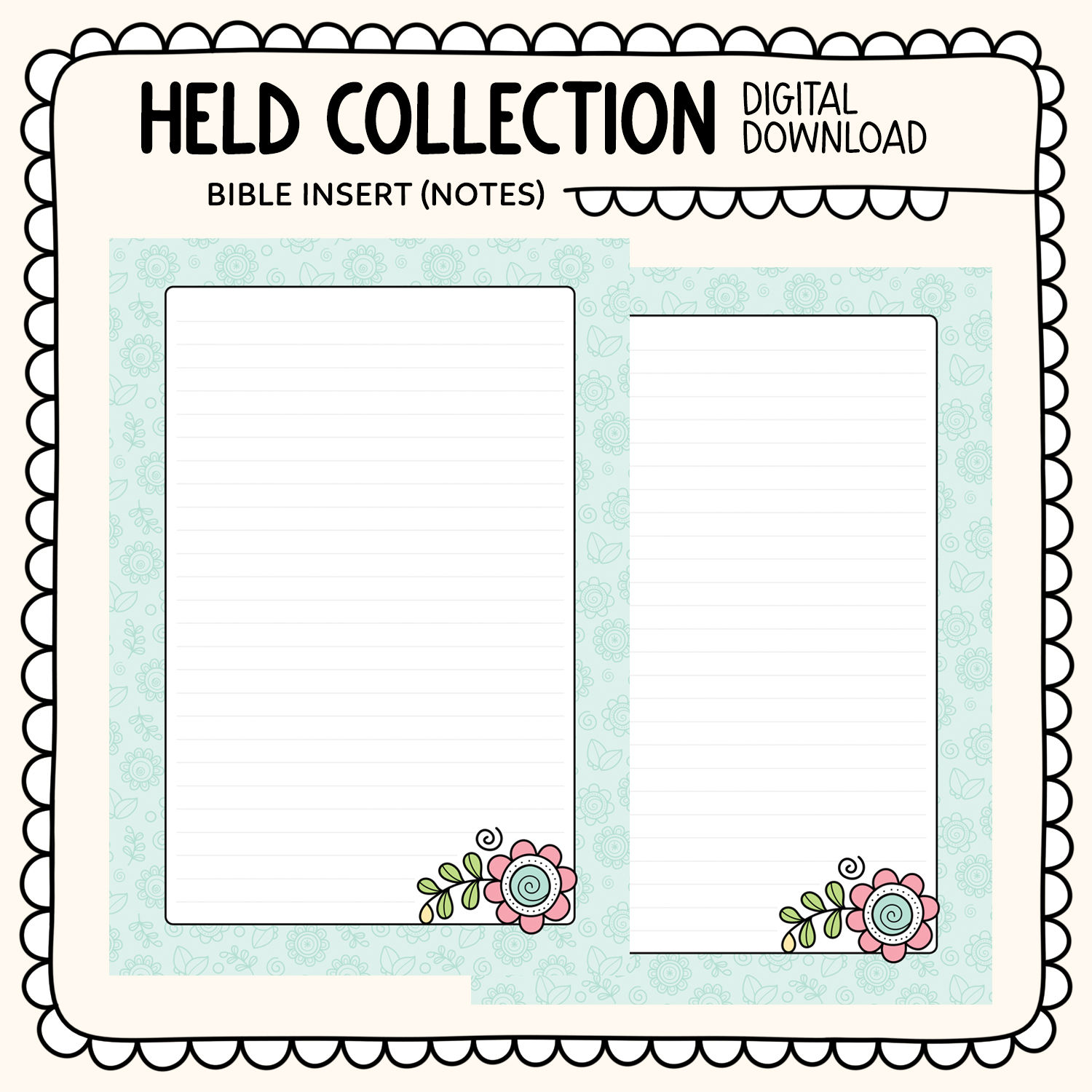 DIGITAL DOWNLOAD - HELD COLLECTION - BIBLE TIP IN SET (NOTES)