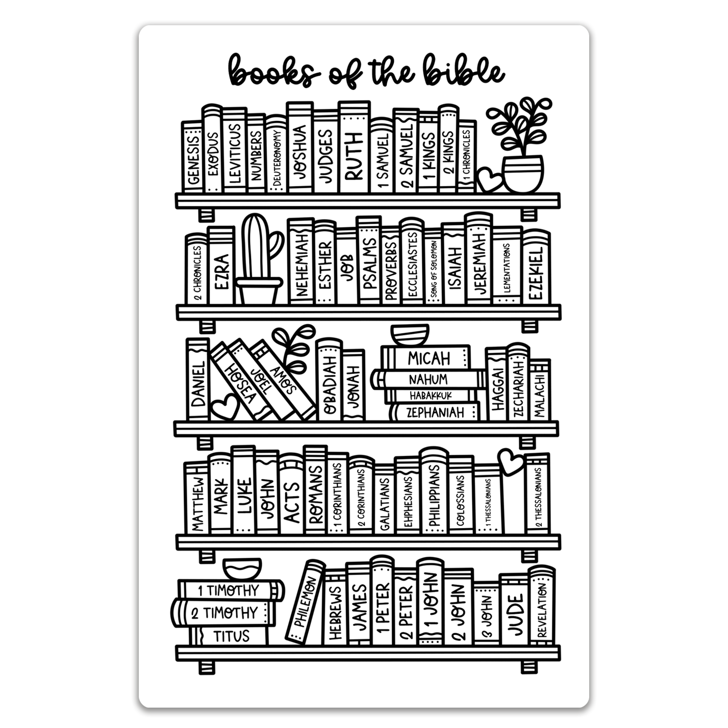 BOOKS OF THE BIBLE TRACKER STICKER