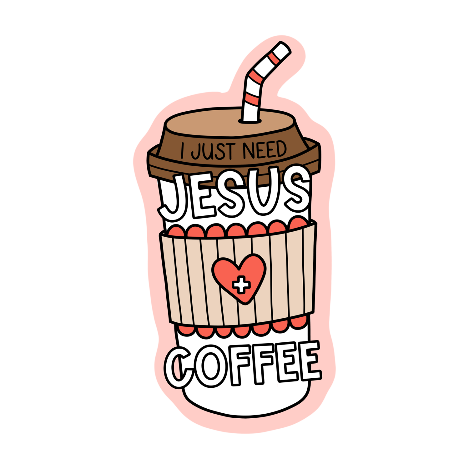 I JUST NEED JESUS & COFFEE STICKER