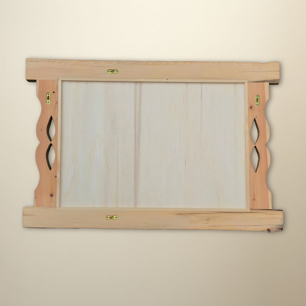 Miniatura: Specchio con cornice in legno vecchio riciclato