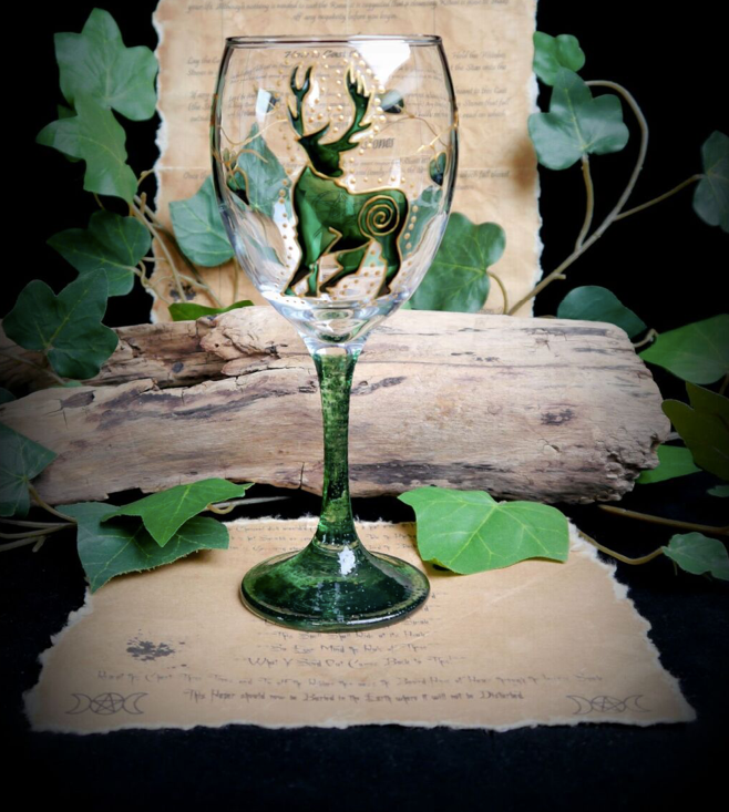 Stag Glass Chalice