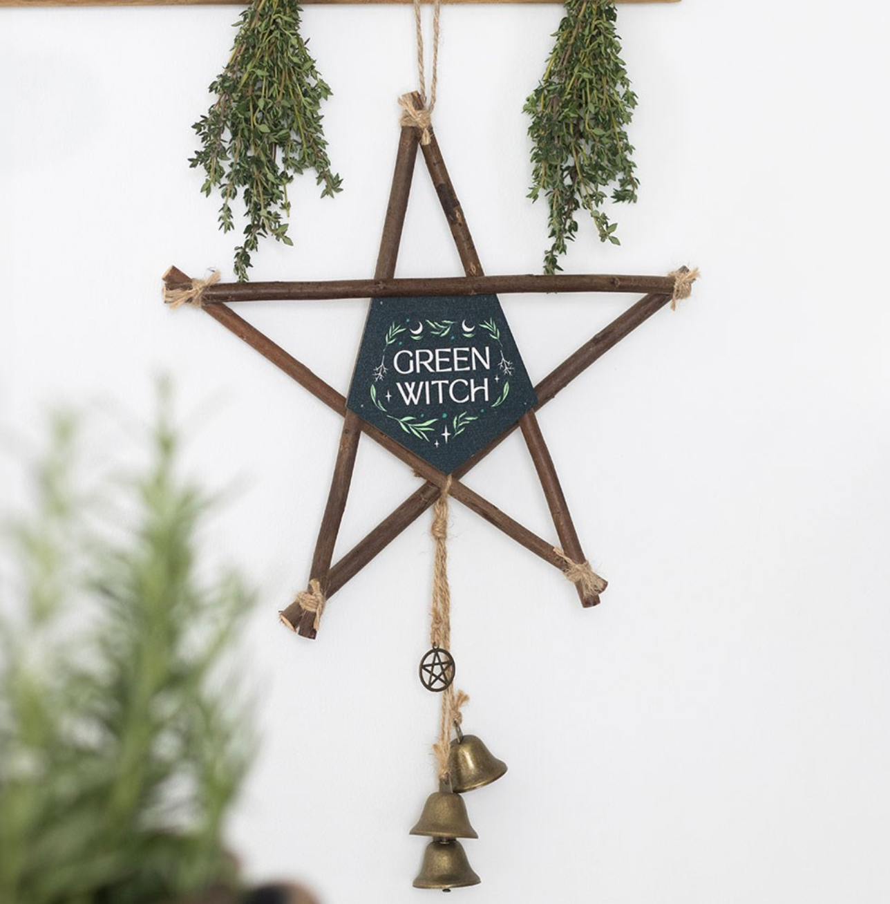 Green Witch Hanging Charm