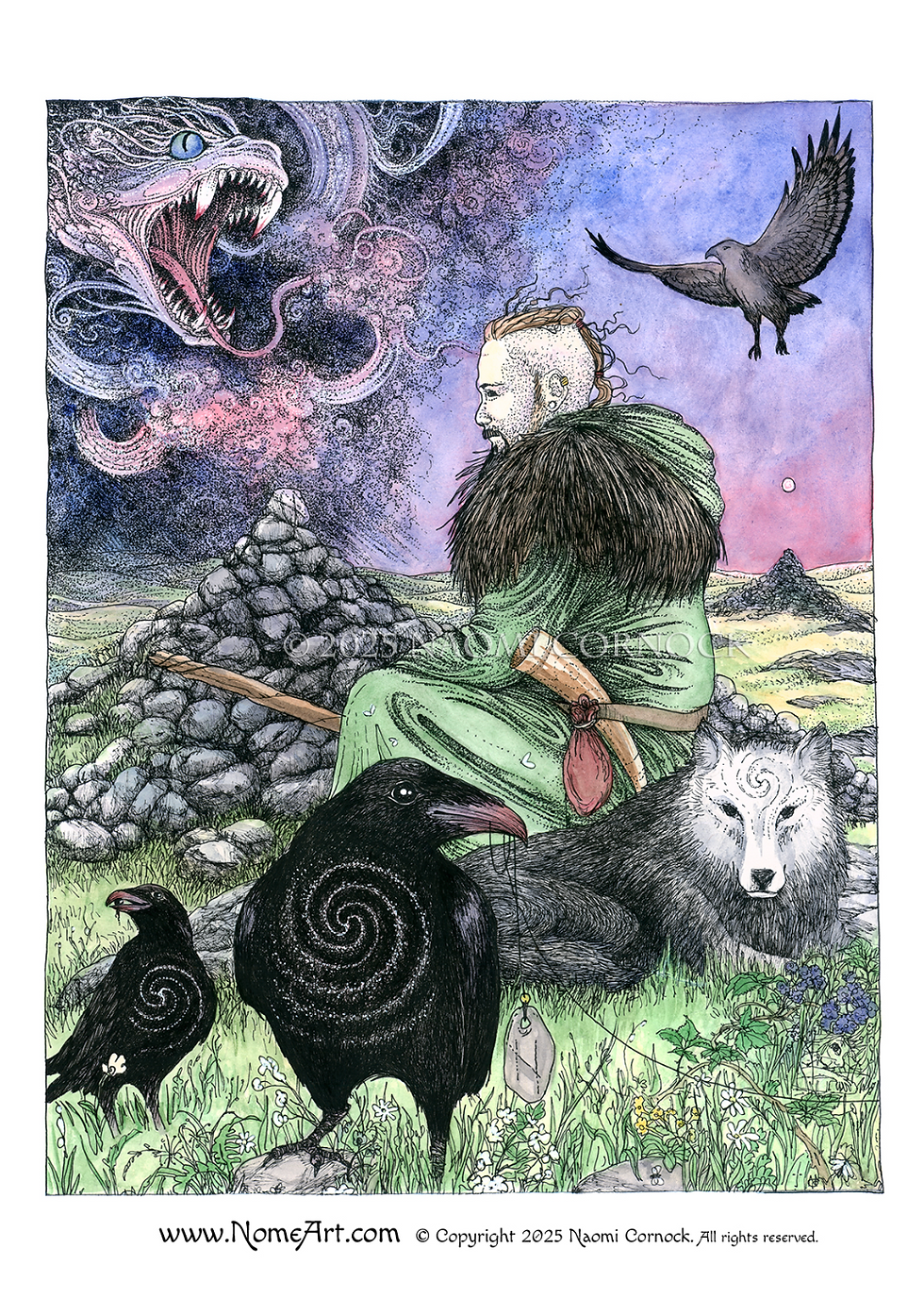 Hagalaz Rune Journey Print ~ by NomeArt