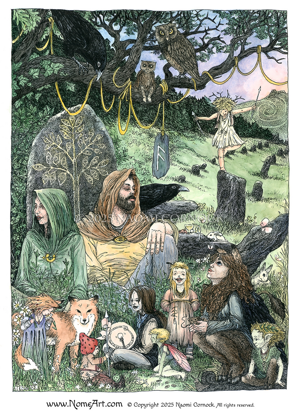 'Ansuz' Rune Journey Print ~ by NomeArt