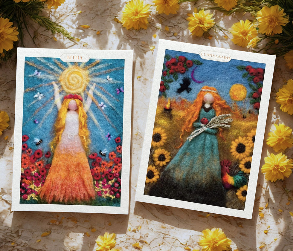 Miniature : Litha and Lughnasadh Altar Cards