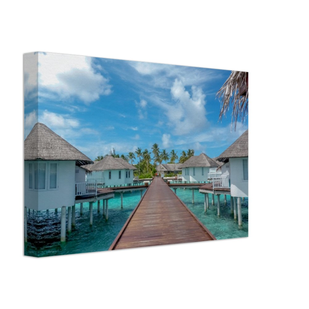 Beach Villas on top of water Canvas