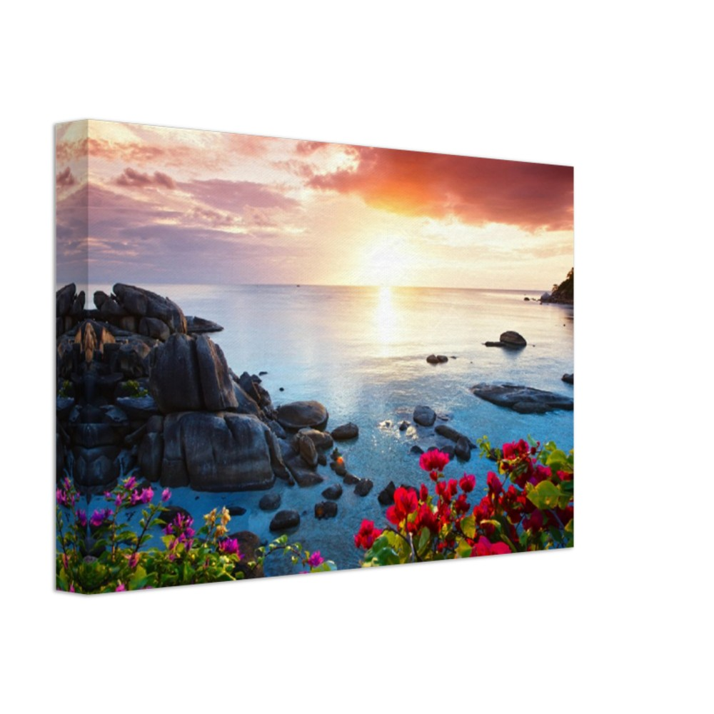 Beautiful Sunset by the Beach I Sunset And the Ocean Canvas