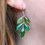Thumbnail: Stained Glass Leaf Cluster Earrings