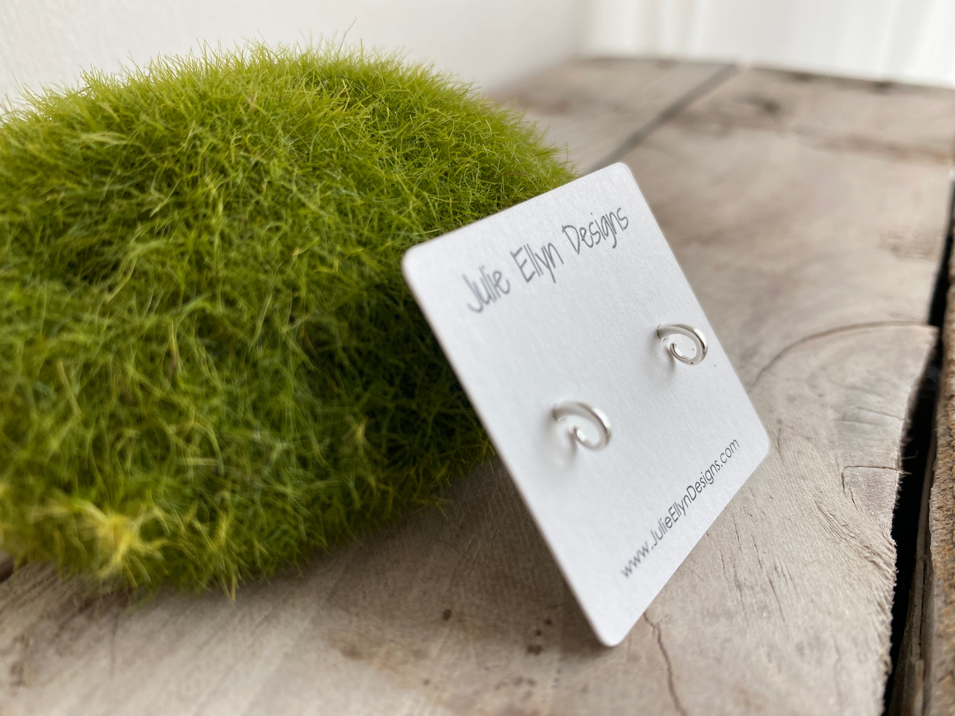 Tiny Hook Stud Earrings  - Sterling Silver