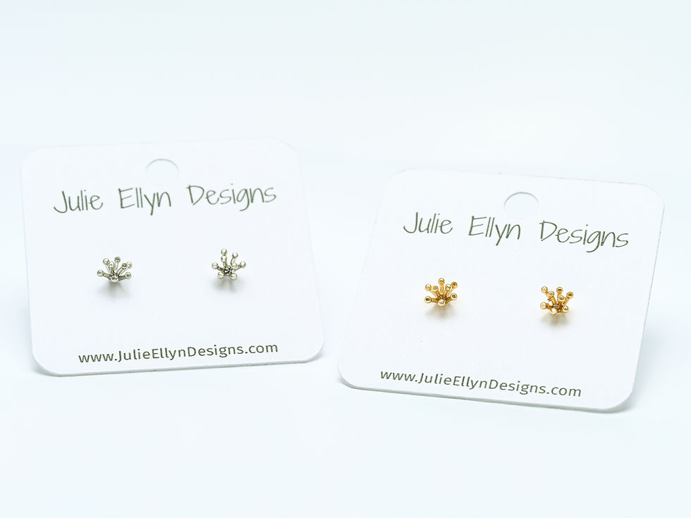 Thumbnail: WS - Tiny Firework Stud Earrings (Gold and Silver)