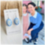 Powder Blue Cameo Earrings