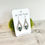 Thumbnail: Ornate Botanical Earrings - Light Blue Marquis
