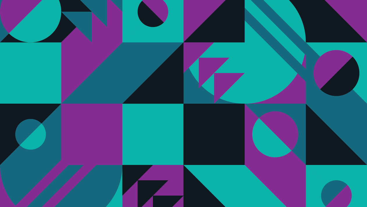 Graphic Design: Modular Pattern Black, Teal, Purple