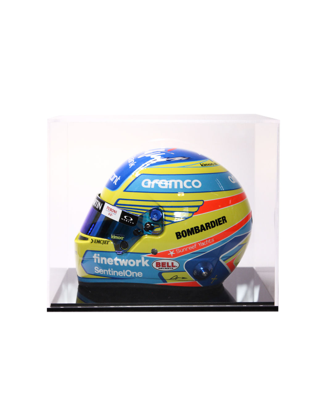 Mini casco 1:2 autografiado por Fernando Alonso