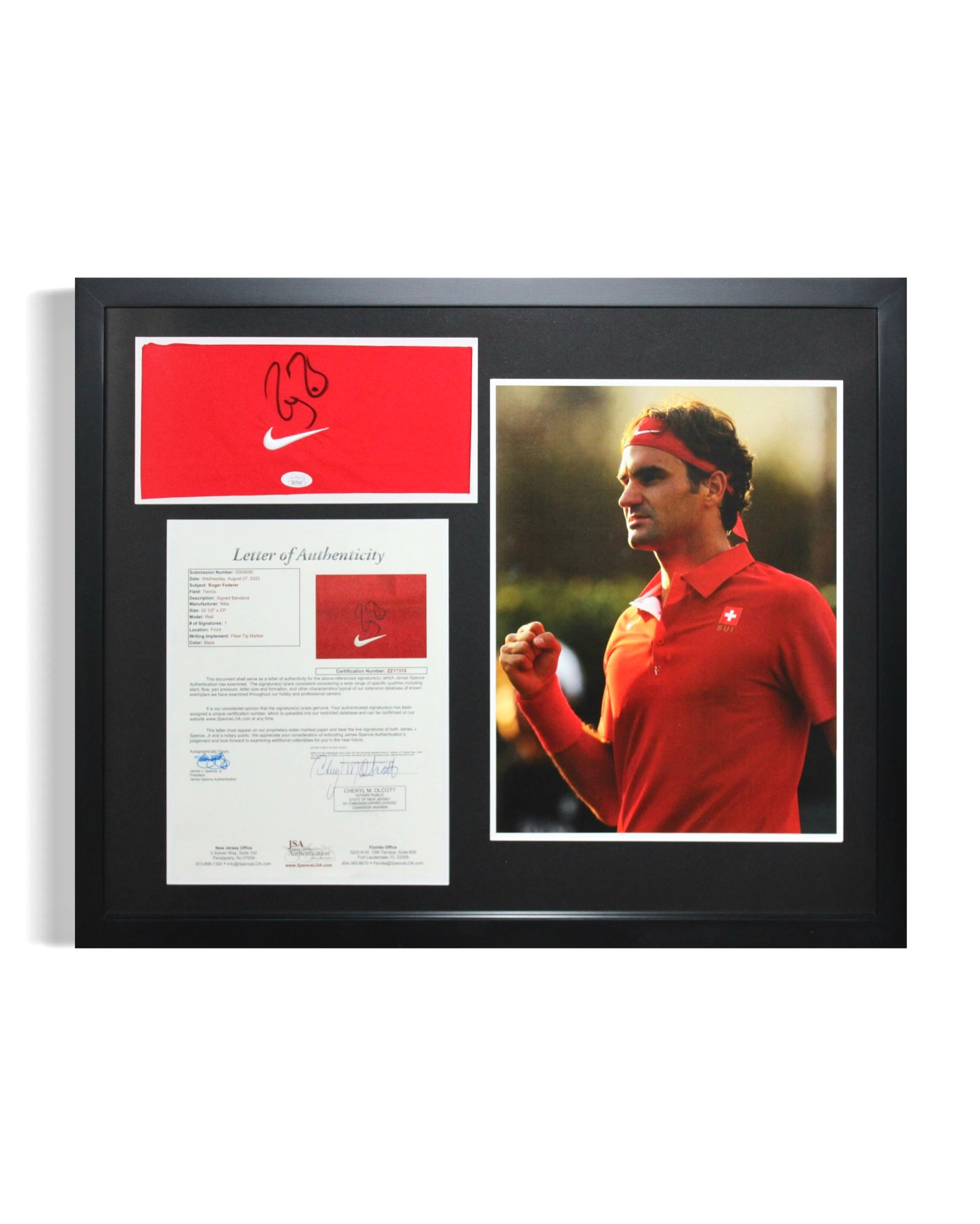 Bandana autografiada por Roger Federer