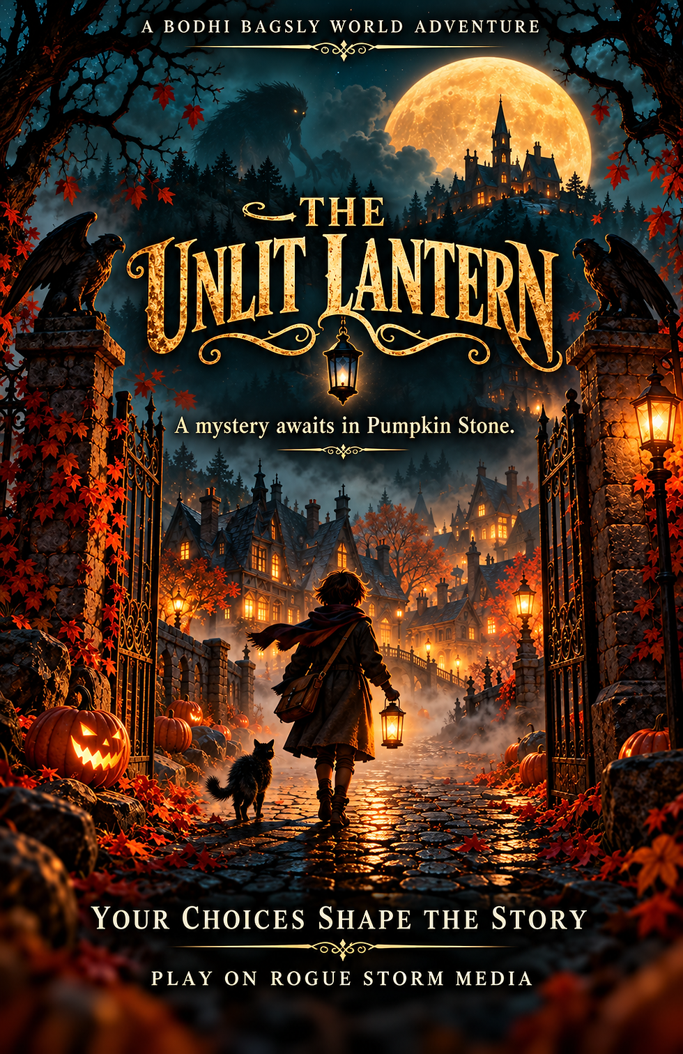 The Unlit Lantern in Pumpkin Stone