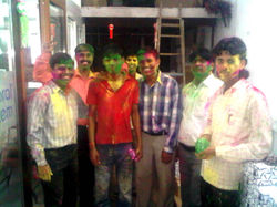 Look at our Holi faces!