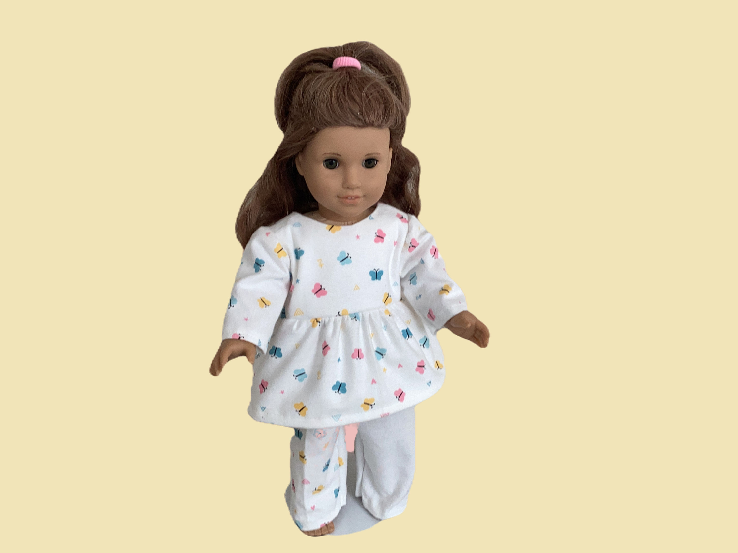 Pastel Butterfly Doll Pajama Set 18”