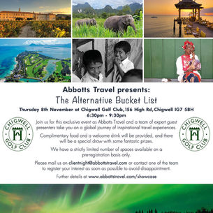 Showcase Event: The Alternative Bucket List - 8 November 2018
