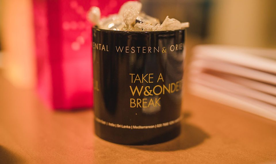 21 Western & Oriental Mugs with branded mints from The Hari