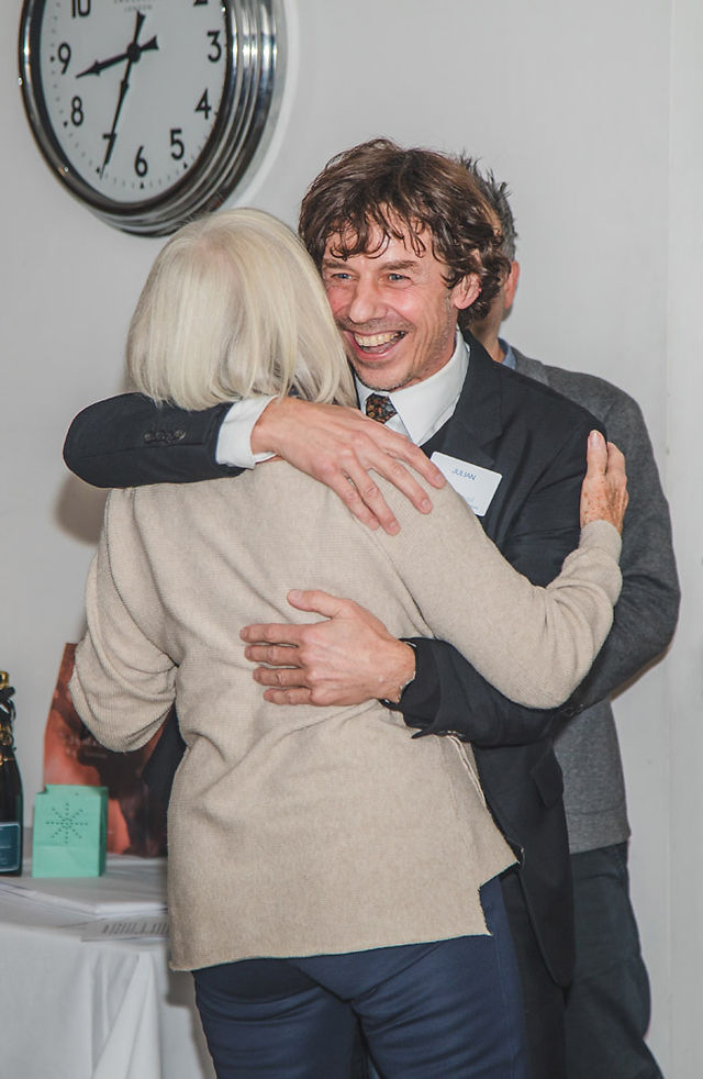 55 Julian Abbott presents 1st prize to Chigwell Golf Club Member, Jill Edwards.