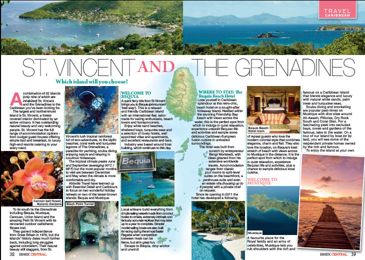 St Vincent and The Grenadines, Essex Central Magazine - October 2016