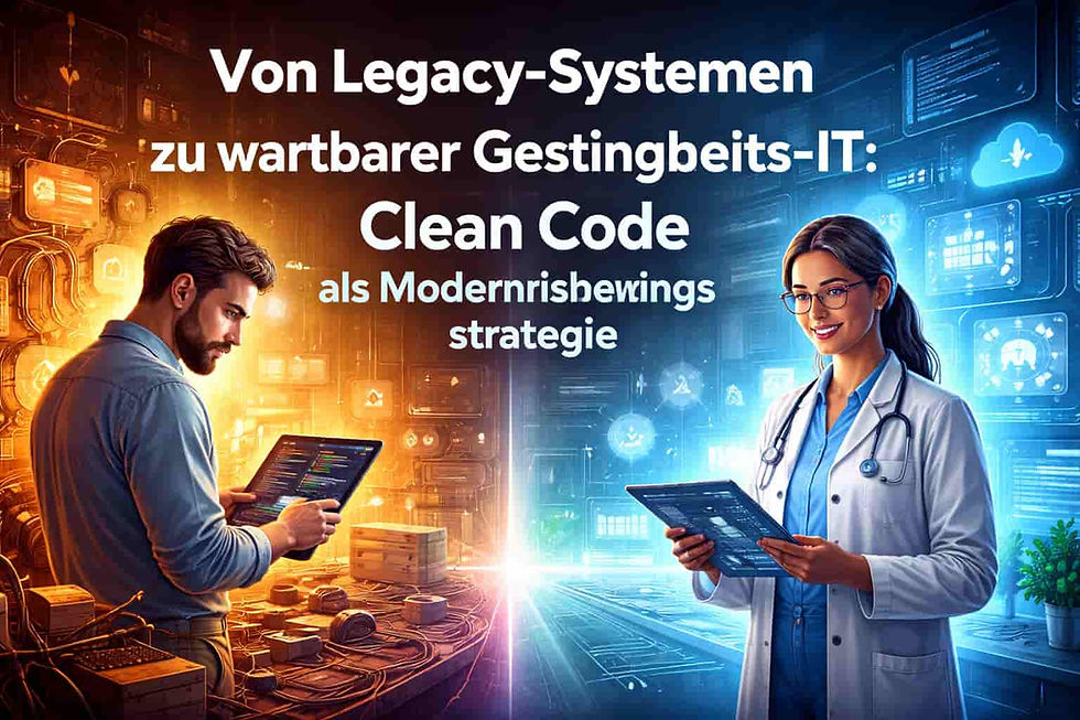 Von Legacy-Systemen zu wartbarer Gesundheits-IT: Clean Code als Modernisierungsstrategie