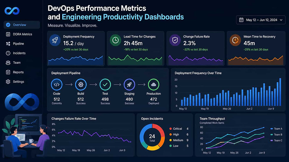 DevOps Performance Metrics and Engineering Productivity Dashboards