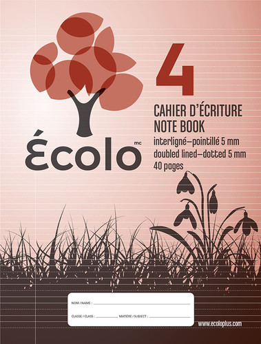 Grand cahier interligné-pointillé écolo no. 4 | Éditions Vaudreuil