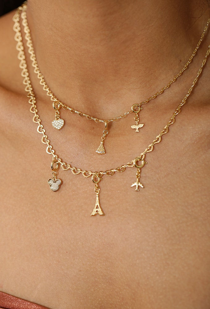 Miniatura: CHOKER ELOS CORAÇÃO M NO OURO