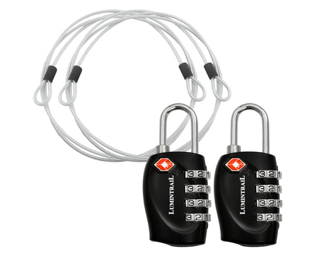 luggage locks with cable
