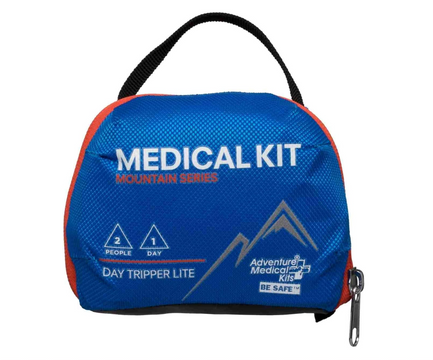 blue and red medical kit