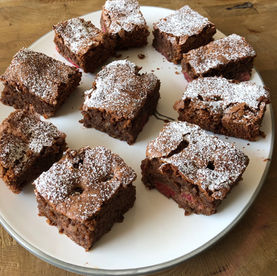 Schokoladen-Himbeer-Brownies
