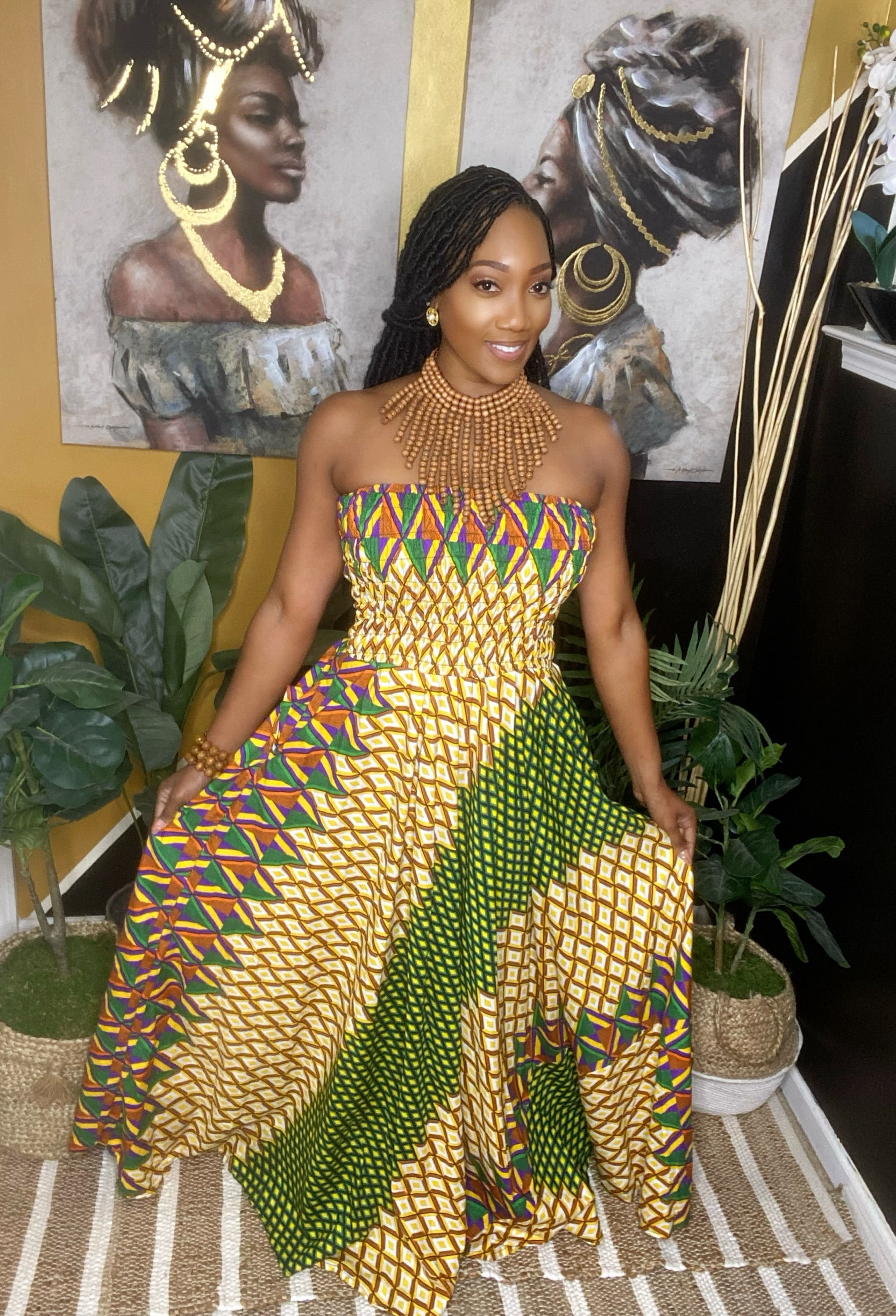 CHINARA AFRICAN MAXI DRESS