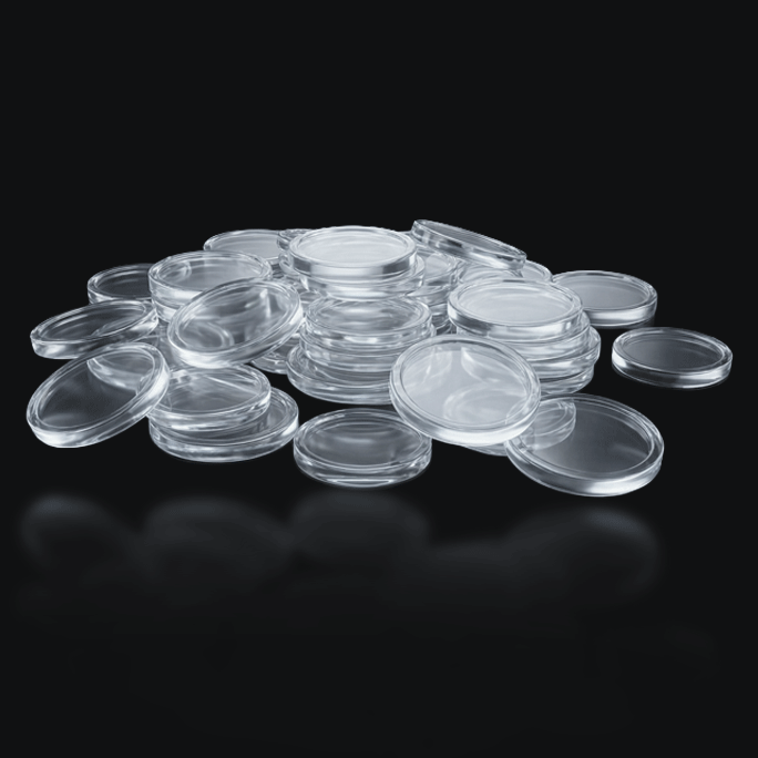 글래스모피즘 동전 모양 3D 오브젝트