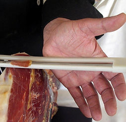 Cuchillo jamonero anti-accidentes