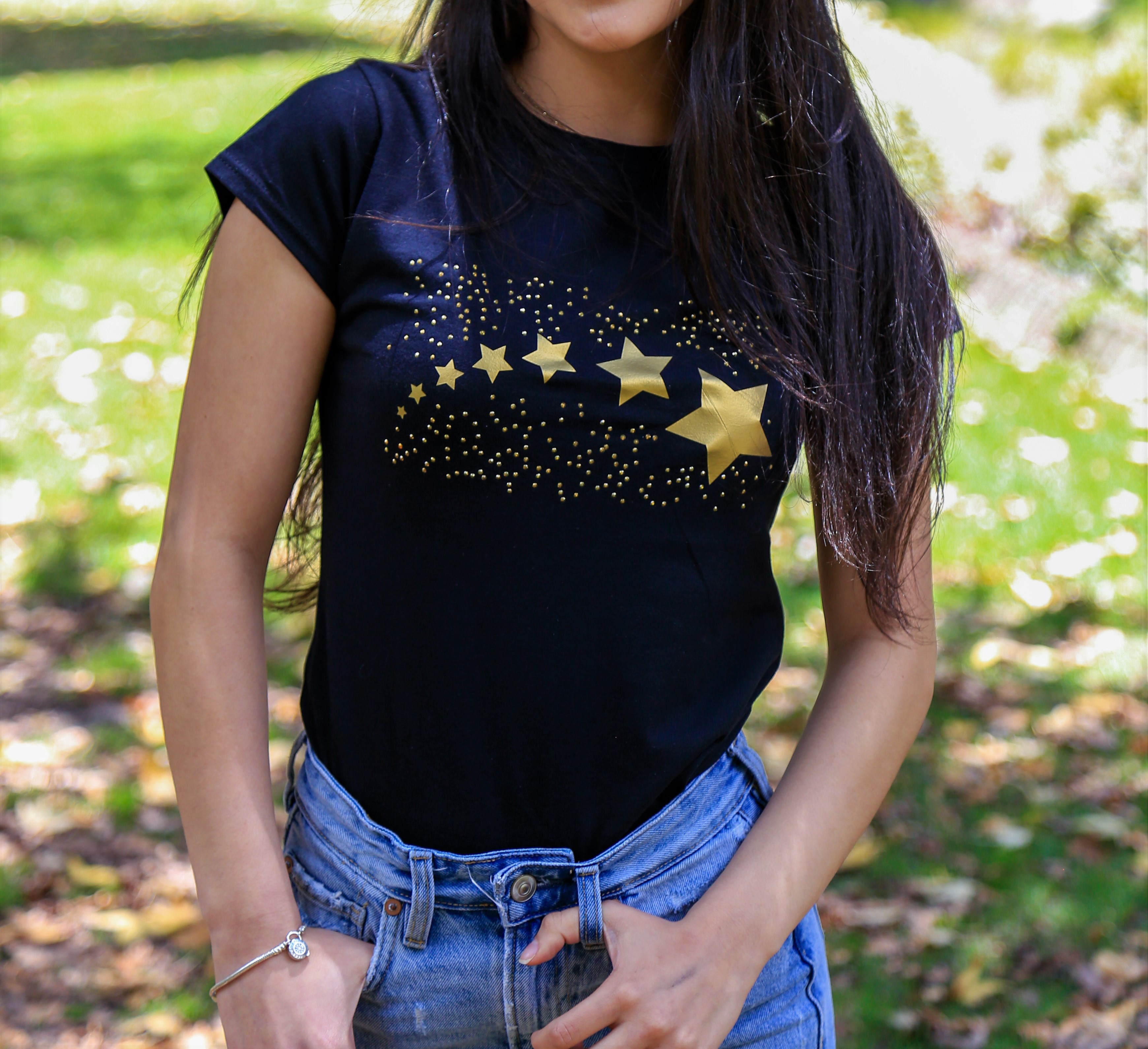 Golden Stars Black