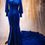 Thumbnail: Blue Velvet Mermaid Gown