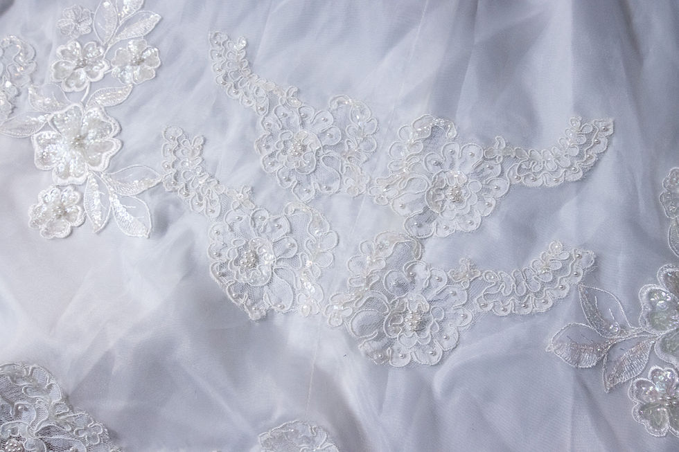 Thumbnail: Ivory Romantic Wedding Gown with Rose Detail Organza