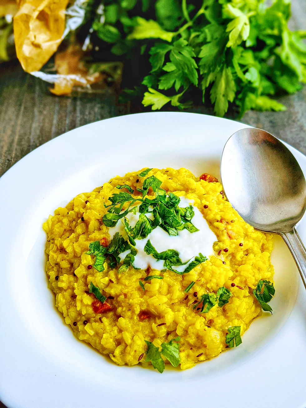 Dressing up desi ‘dal khichdi’ to make Chorizo Indian Risotto