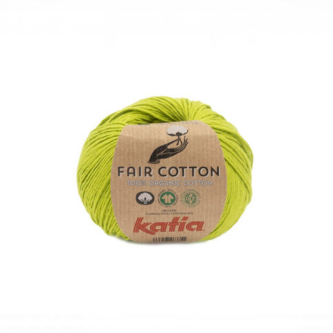 balle de laine KATIA FAIR COTTON 53 vert lime