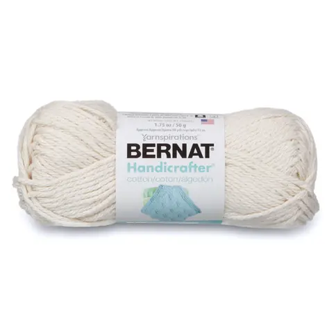 balle de fil de coton BERNAT HANDICRAFTERS blanc cassé 01002