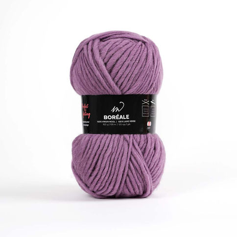 balle de laine de madolaine BOREALE violette