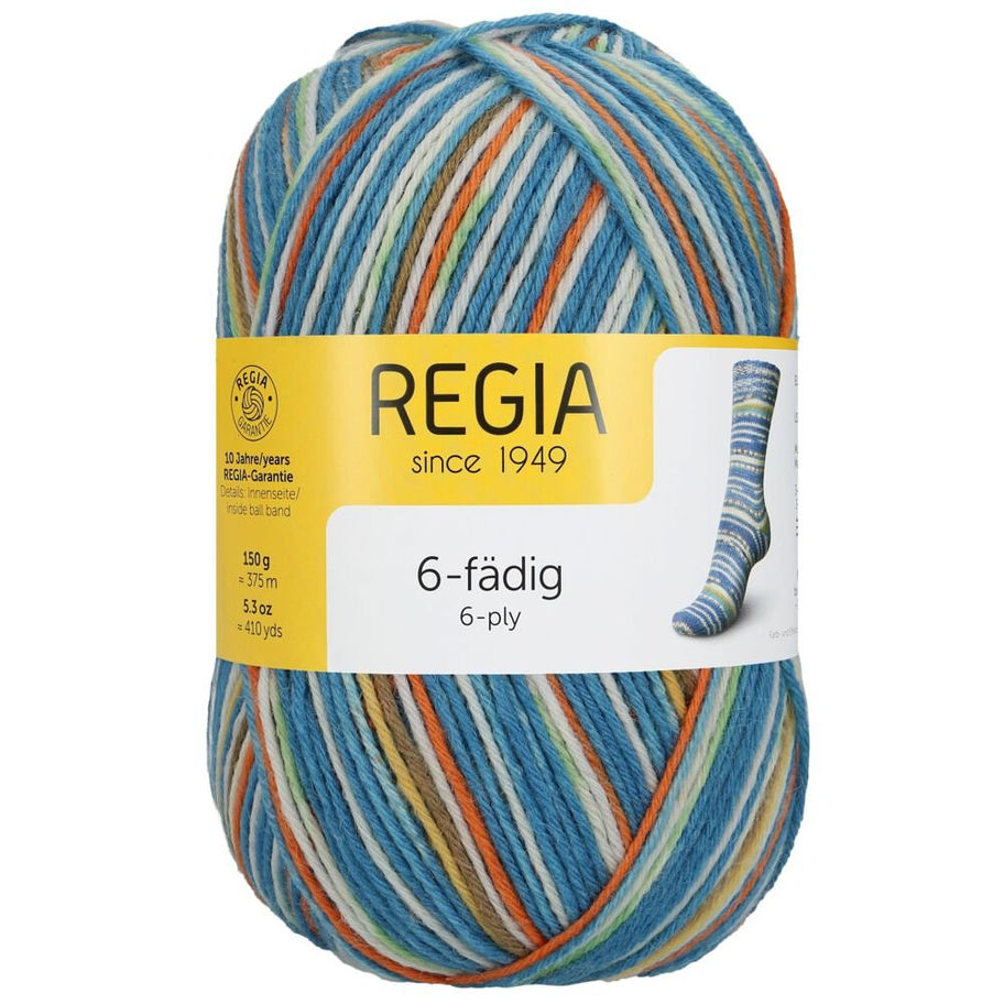 Pelote de fil REGIA 6-fils couleur Ocean Waves 04904