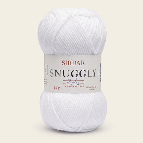 balle de laine SIRDAR SNUGGLY REPLAY WHITE 100
