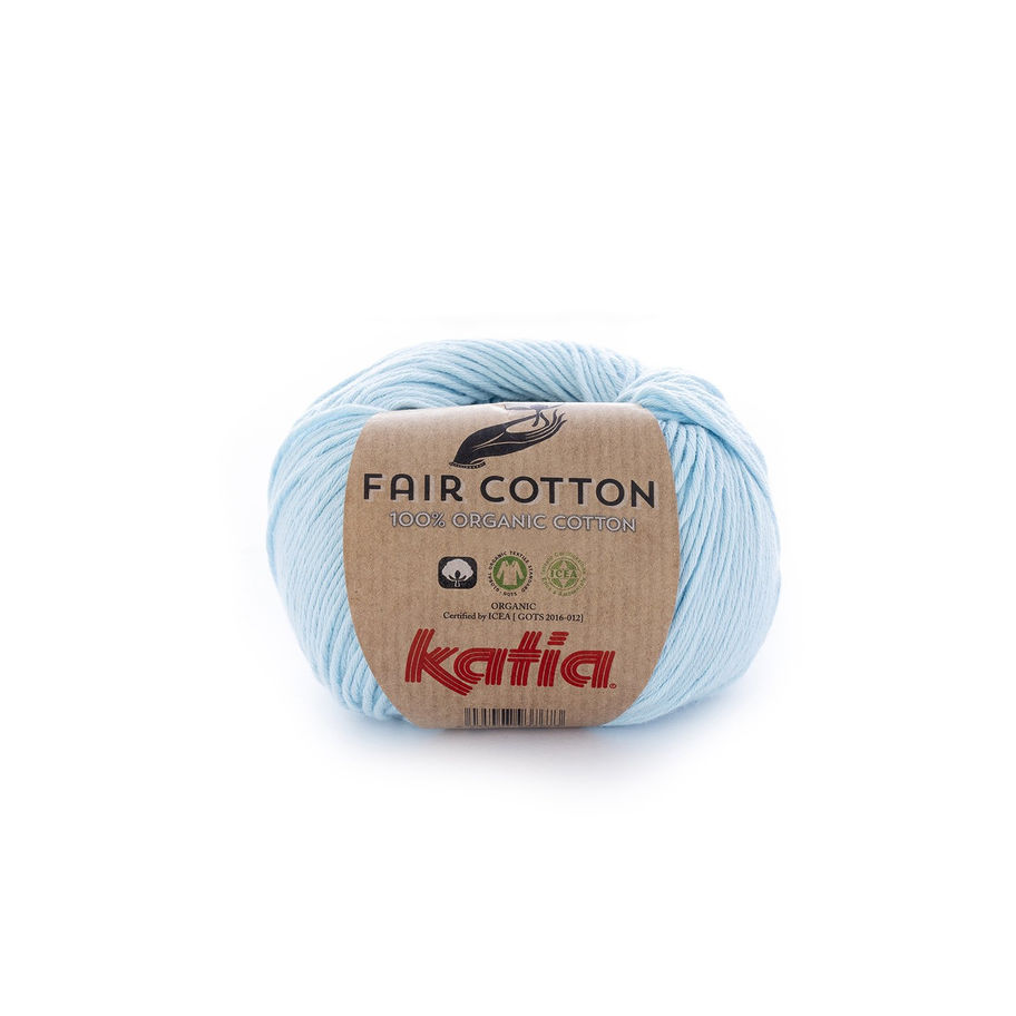 balle de laine KATIA FAIR COTTON 8 bleu ciel
