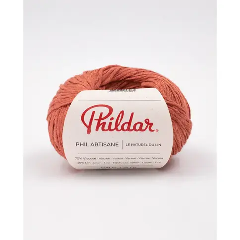 balle de laine phildar phil artisane de couleur 1333 terracotta